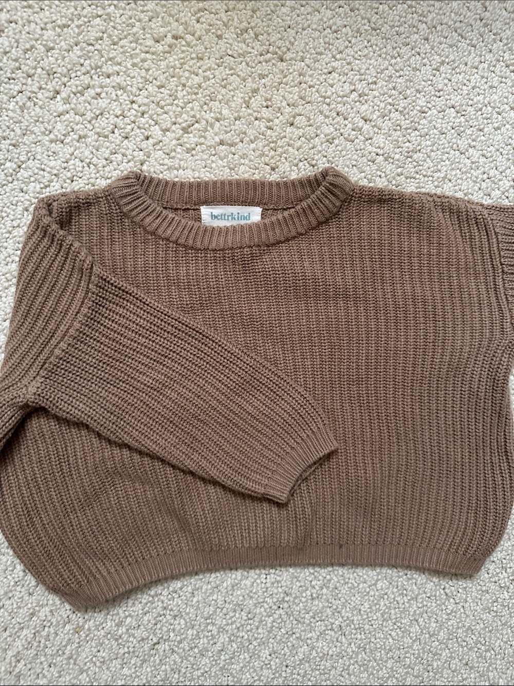 bett'rkind Kids Brown Knit Crew Sweater